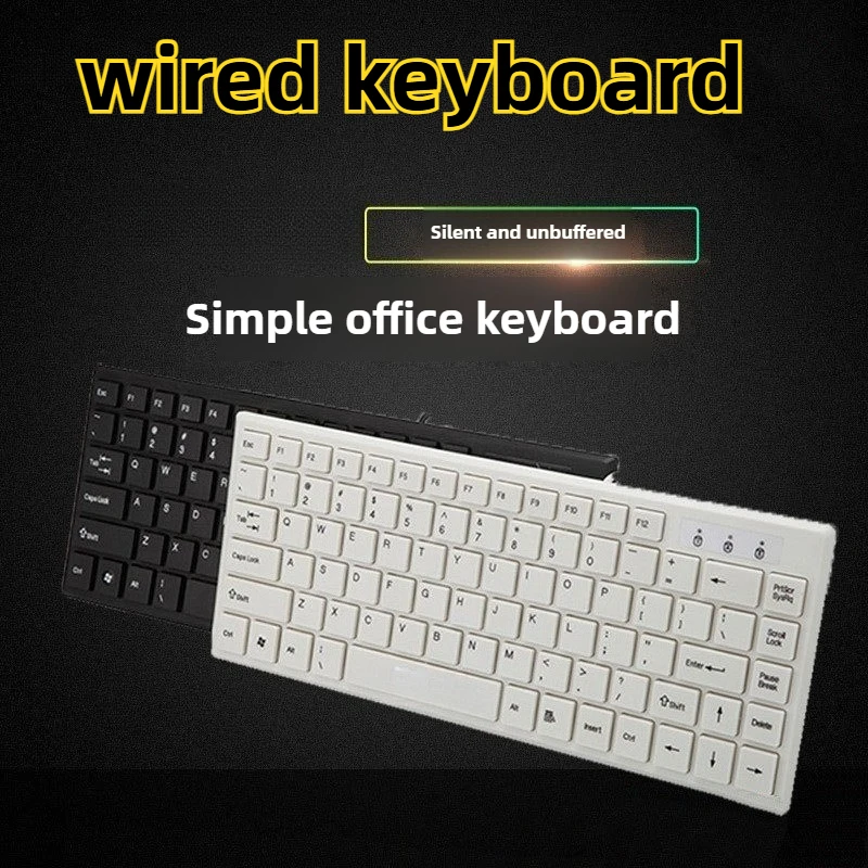 

Office keyboard wired mini chocolate keycap lightweight typing mechanical tactile keyboard