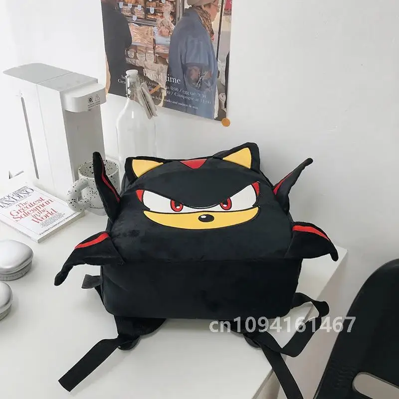 Backpack Cartoon Black hedgehog Plush Schoolbag Bag Student School Bag Girls Cool High Capacity Women's Bag Gift