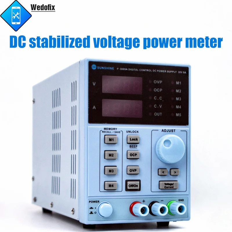 Sunshine P-3005A 30V 5A DC Power Supply Adjustable Voltage Regulated Digital Display Power for Phone Repair