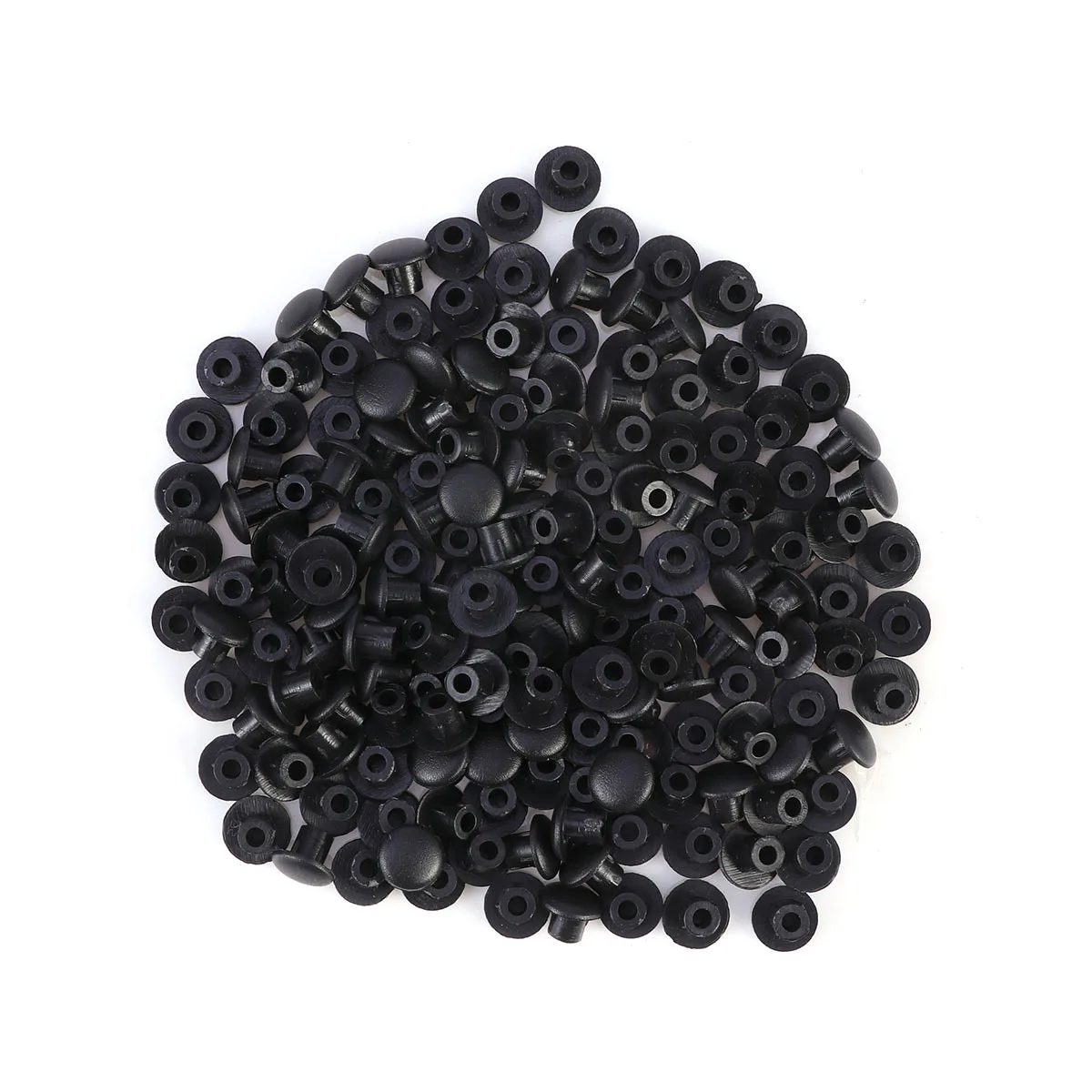 100 pezzi 5 mm coprivite tappi cerniera decorativi per porte dell'armadio mobili per finestre coperture per bulloni in plastica nera piastra cerniera