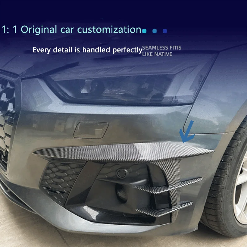 Suitable for Audi A5 S5 F5.5 Sline 2021-2024 front grille air outlet spoiler modification parts image 2
