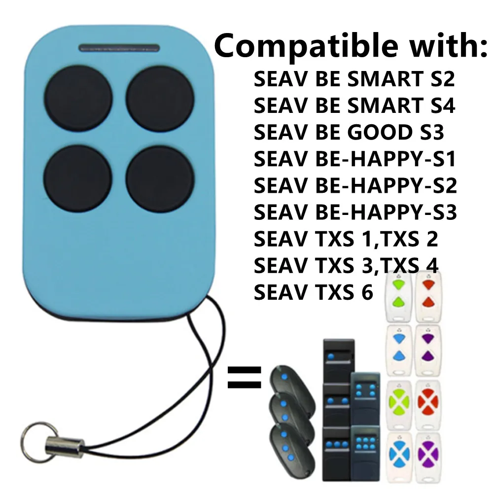 SEAV TXS1,TXS2,TXS3,TXS4,TXS6,SEAV BE HAPPY S1,HAPPY S3,BE SMART S2 remote duplicator clone 433.92MHz fixed code key fobs