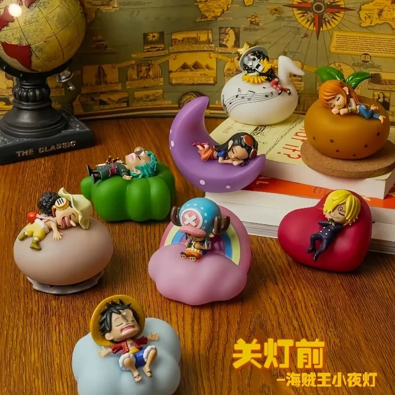 2024 Anime One Piece Box Night Light Luffy Zoro Nami Sanji Chopper Figures Sweet Dream Series Led Ornament Toys Kids Gifts Toys