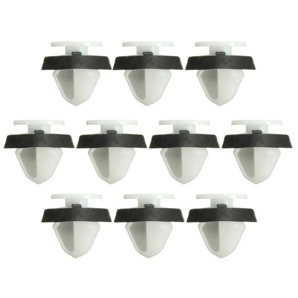 

10pcs Door Panel Clips 2.00X1.80X1.80Cm White Plastic Trim Fasteners For Car Universal Replacement Sturdy Clips Fasteners
