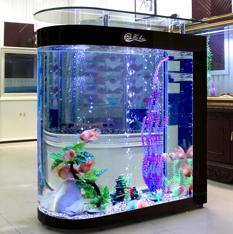 

Transparent large acrylic aquariums table fish tank for sale Bullet style aquarium fish tank