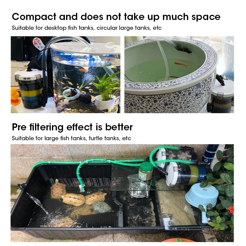 Filtro de acuario 604 prefiltrante EW-604 HW-604 filtro externo cubo de filtro de acuario 4 Uds cartucho de filtro de esponja de filtro