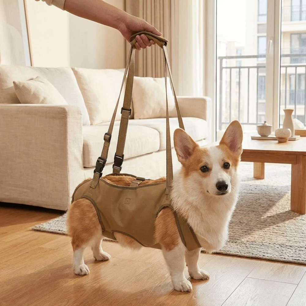 

Adjustable Pet Auxiliary Vest Thicken Handle Soft Lining Support Harness Mobility Aid Full Body Support Dog Chest Back Leash
