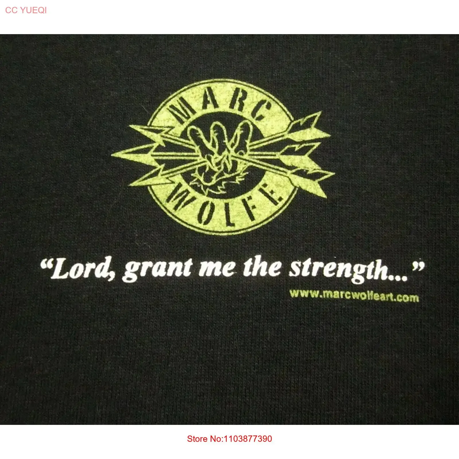 MARC WOLFE Militärkunst-T-Shirt mit Aufschrift „Lord Grant Me Strength“ T-Shirt mit USA-Flagge, Soldat, Vintage-Stil, gewaschene Designerkleidung, leicht verwaschen