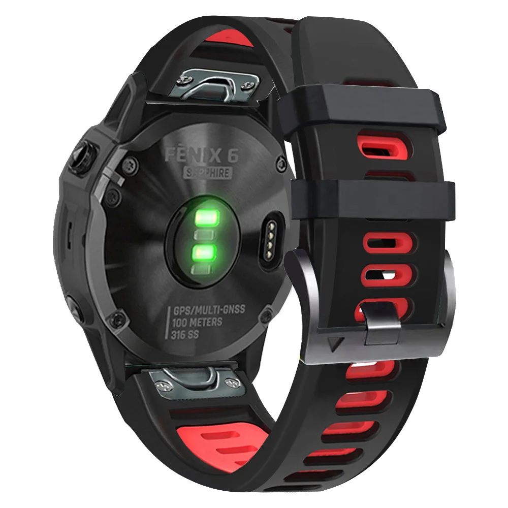22/26mm inteligentny zegarek dla Garmin Fenix 7 7x6 6 6x Pro 5 5X Plus Instinct 2 Epix Gen 2 Tactix Delta silikonowa bransoletka