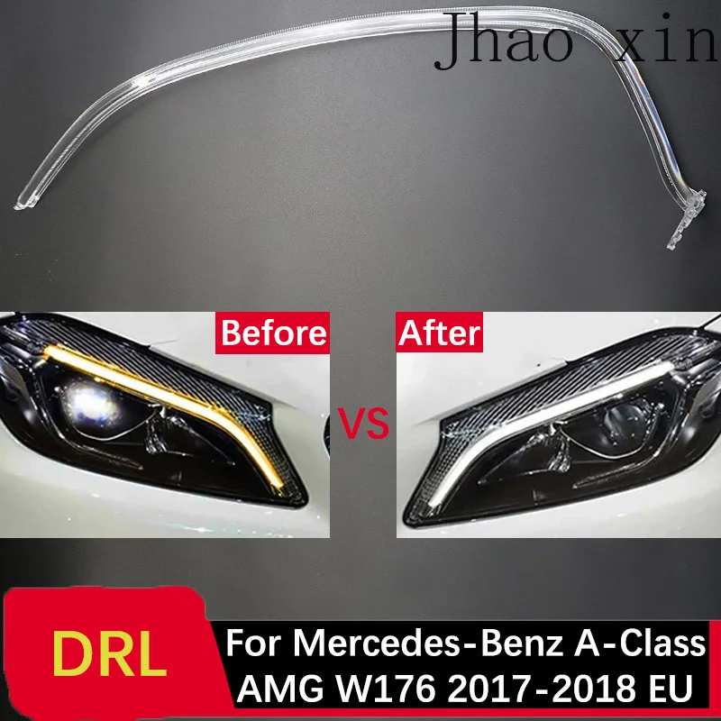 

Ballast Module Lamp Tube for Mercedes-Benz A-Class AMG W176 2017-2018 Car Headlight DRL Light Guide Strip Angel Eyes White Light