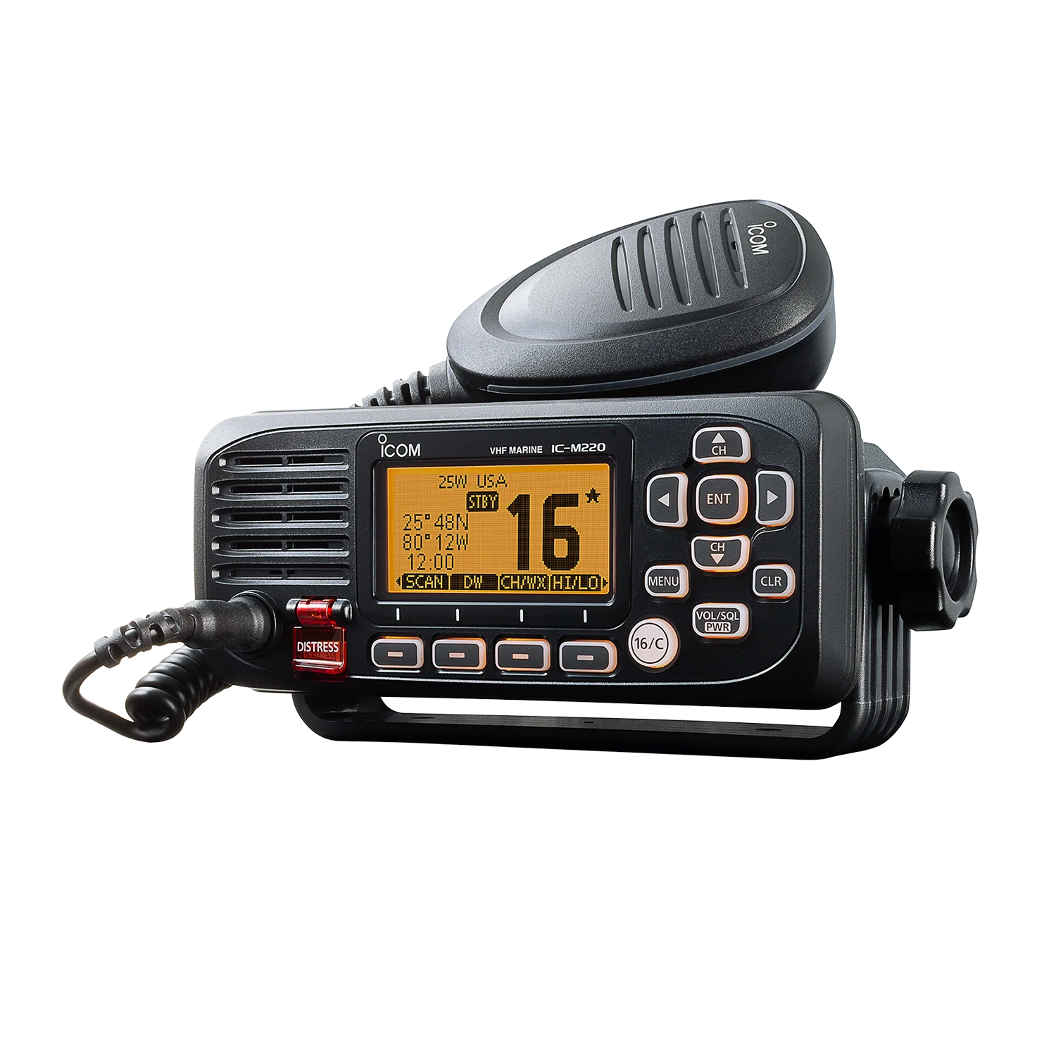Transceptor marinho IPX7 VHF para rádio de estação base móvel de longa distância Icom IC M220