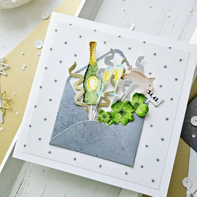 Tulip Allium Birthday Sparkle Craft Metal Cutting Dies Mold Strips Sheet Scrapbook Paper Craft Knife Mold Blade Punch Stencils
