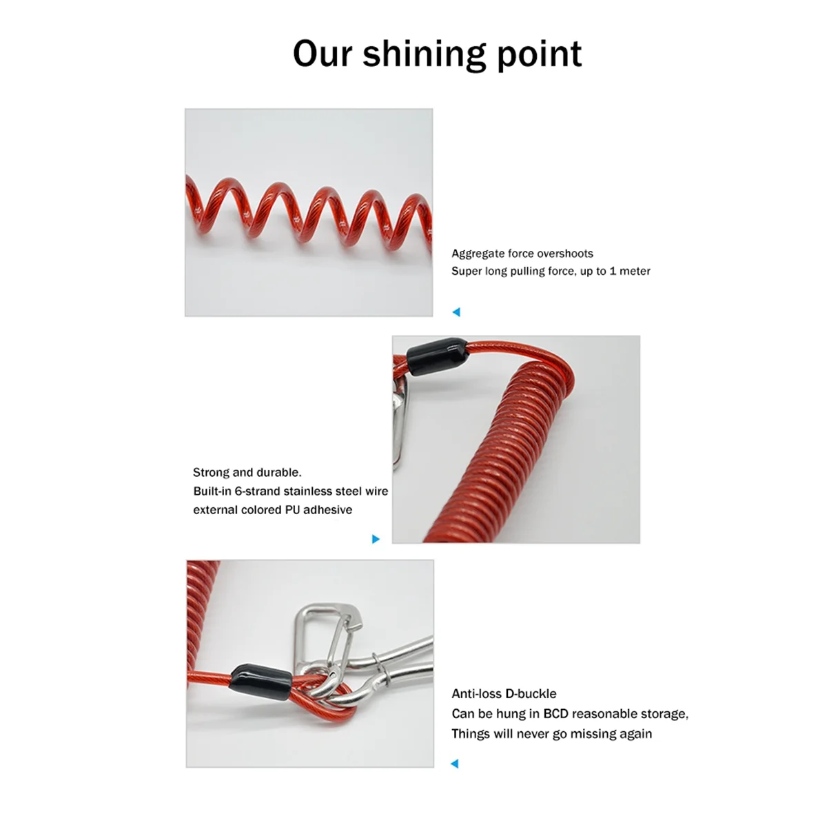 جديد مزدوج الرأس الغوص الشعاب المرجانية تجمع هوك الفولاذ المقاوم للصدأ الشعاب المرجانية هوك دوامة لفائف الربيع الحبل الغوص ملحق السلامة-الأخضر