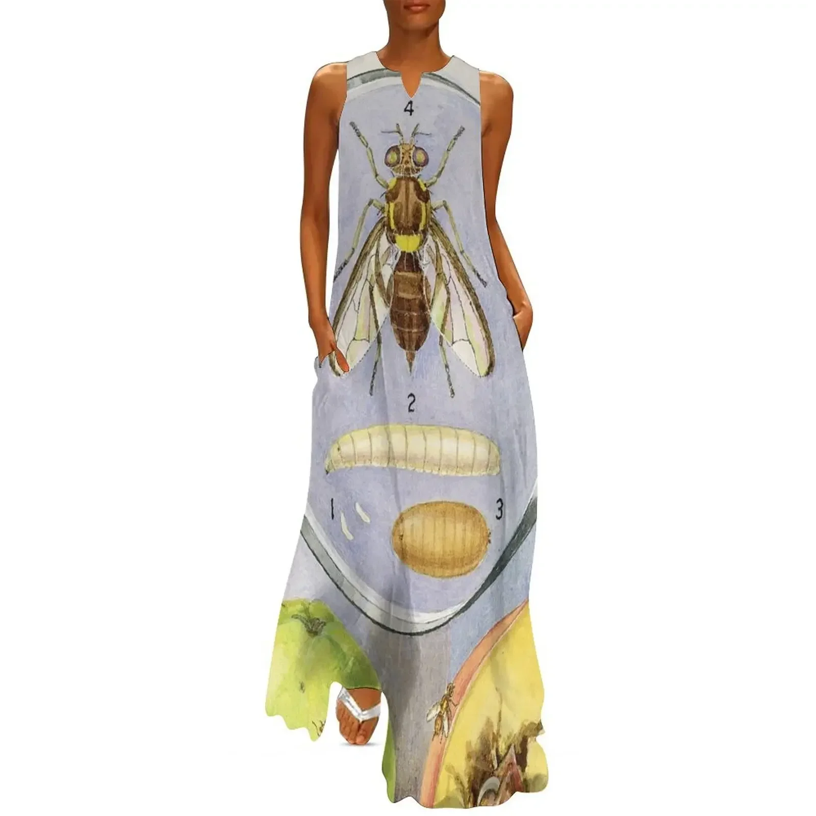 

Queensland Fruit Fly Long Dress Female dress ladies dresses for women 2025 summer dress daily Women's summer skirt