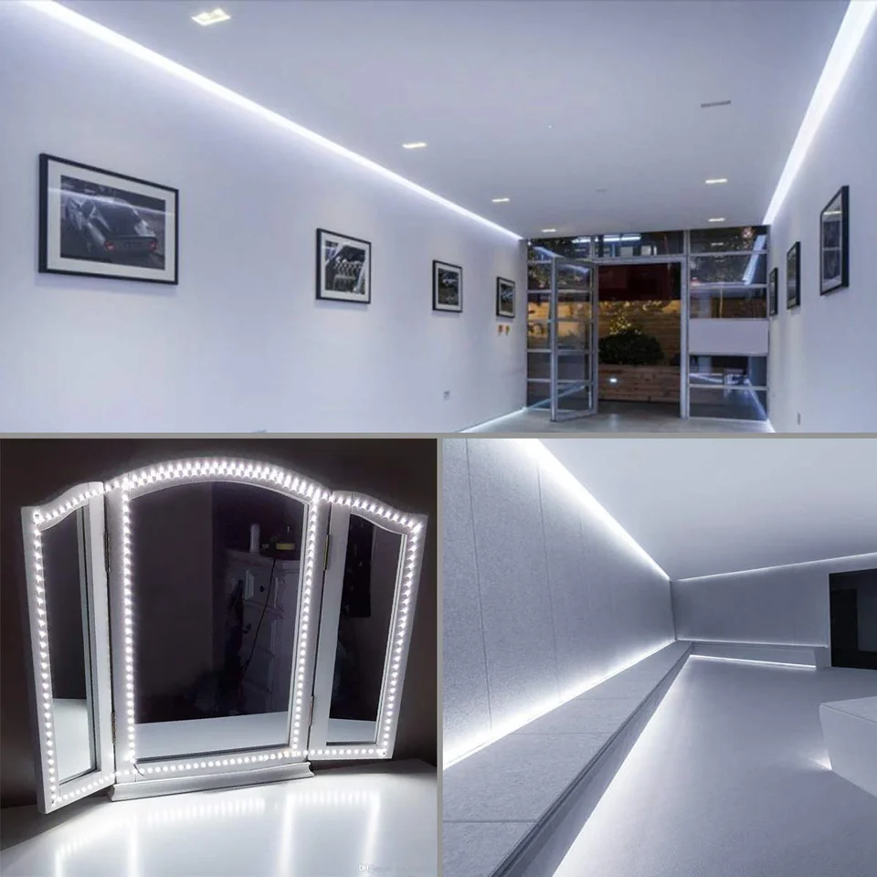 Cob Led Strip Cahaya 320 480 Leds/M 1M-5M Kepadatan Tinggi Pita Fleksibel Hangat/Alami/Dingin Putih Ra90 DC 12V Led Cahaya Kamar Tidur