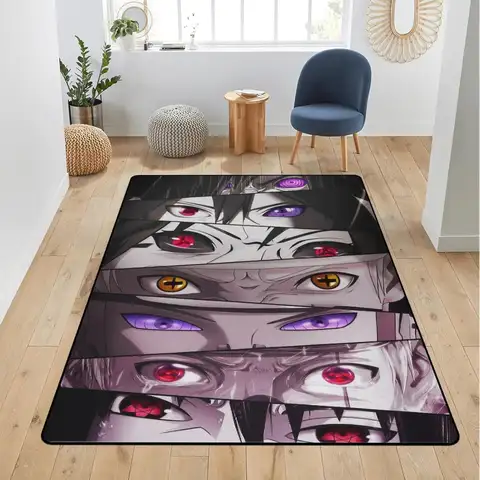 애니메이션 깔개 만화 애니메이션 눈 영역 깔개 3D 인쇄 거실 침실 홈 장식 미끄럼 방지 바닥 매트에 대한 현대 환상적인 카펫