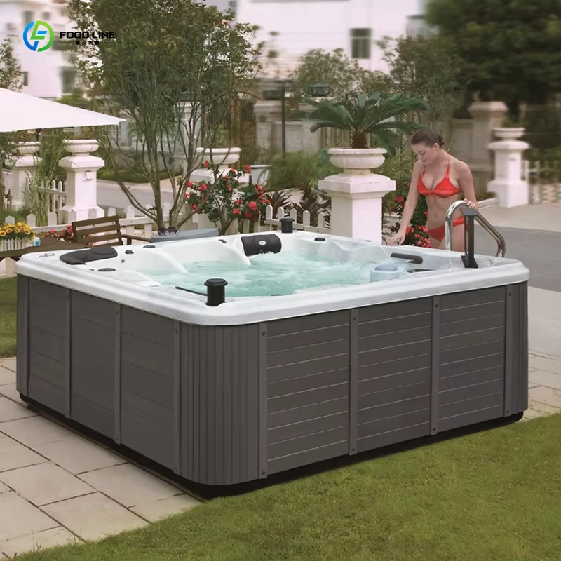 FL 2026 New Outdoor Hot Tub Acrylic Massage Heated Whirlpool Digital Control Energy Saving 4-6 Person Manufacturer Hotel