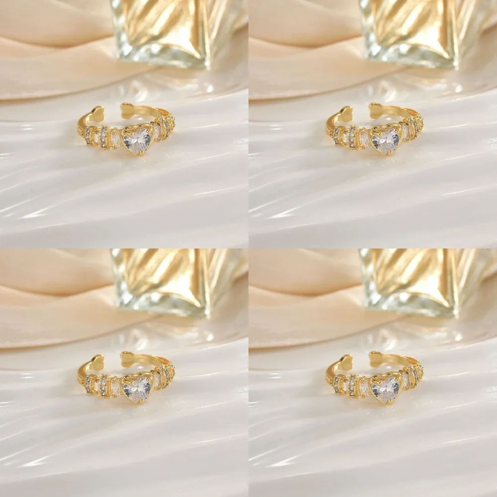 

Новое легкое роскошное кольцо с микроинкрустацией геометрическим открывающимся кольцом