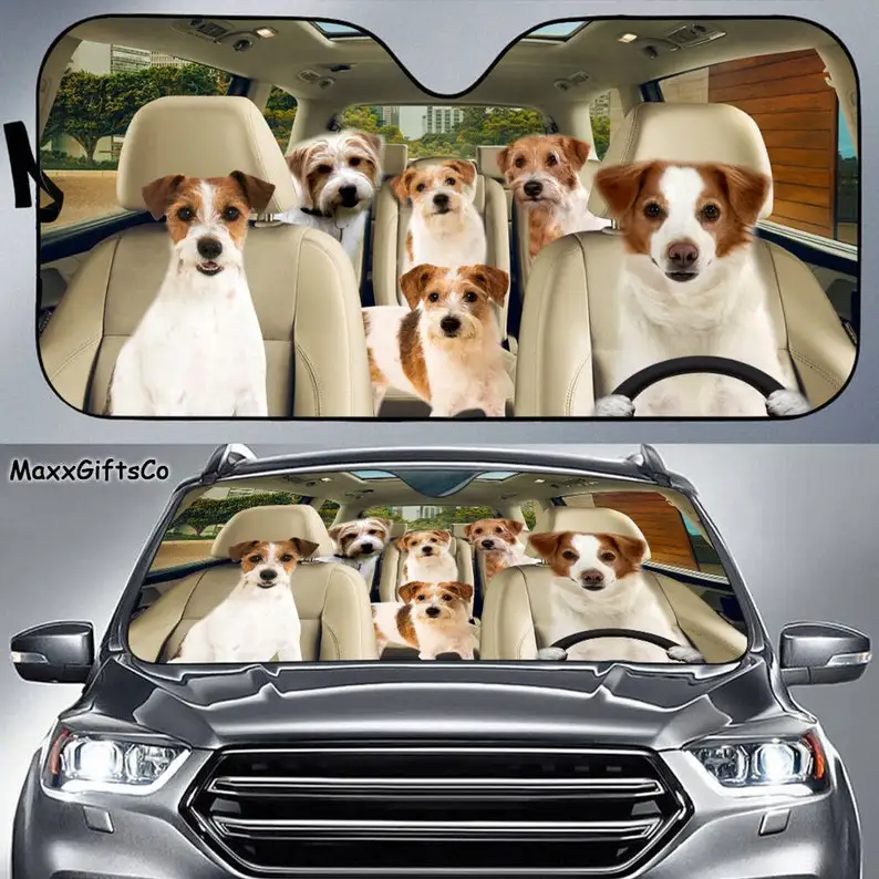 

Kromfohrlander Car Sun Shade, Kromfohrlander Windshield, Dogs Family Sunshade, Dog Car Accessories, Car Decoration, Gift For Dad