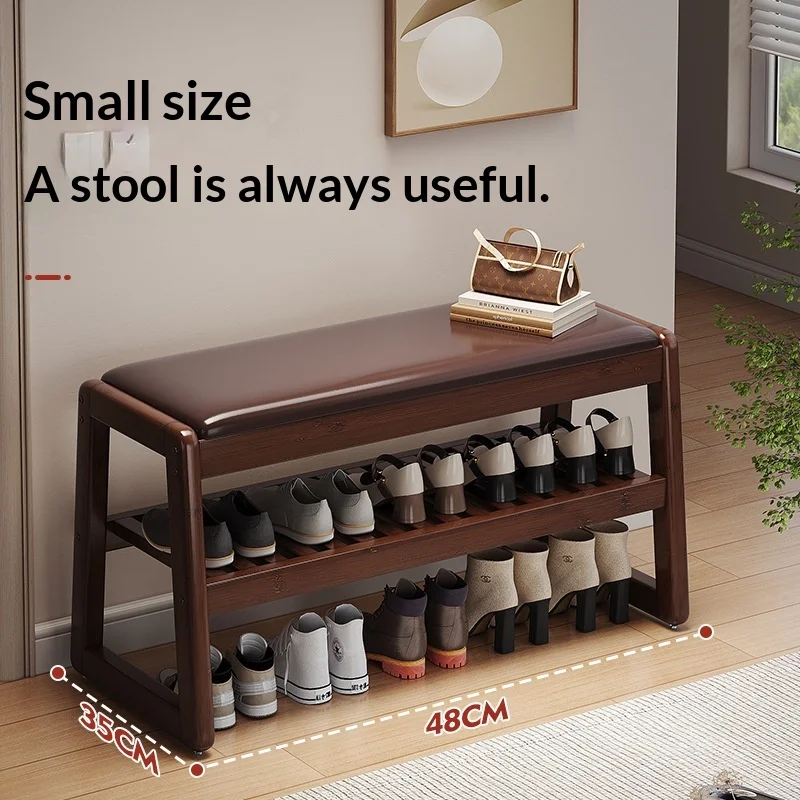 

Shoe Storage Bench Bamboo Entryway Seat Rack Organizer Mudroom Cushioned Luxury Space Saving Shoes Racks Shoe Cabinets Muebles
