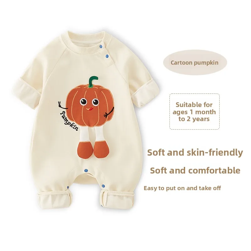 Adorável bebê recém-nascido roupas outono coleção única camada bebê rer primavera verão ci commute algodão longo sve dr