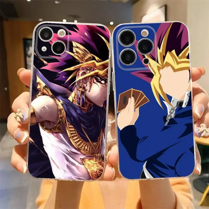 Y-Yu Gi Oh Phone Case For iPhone 11 12 Mini 13 14 Pro XS Max X 8 7 6s Plus 5 SE XR Transparent Shell