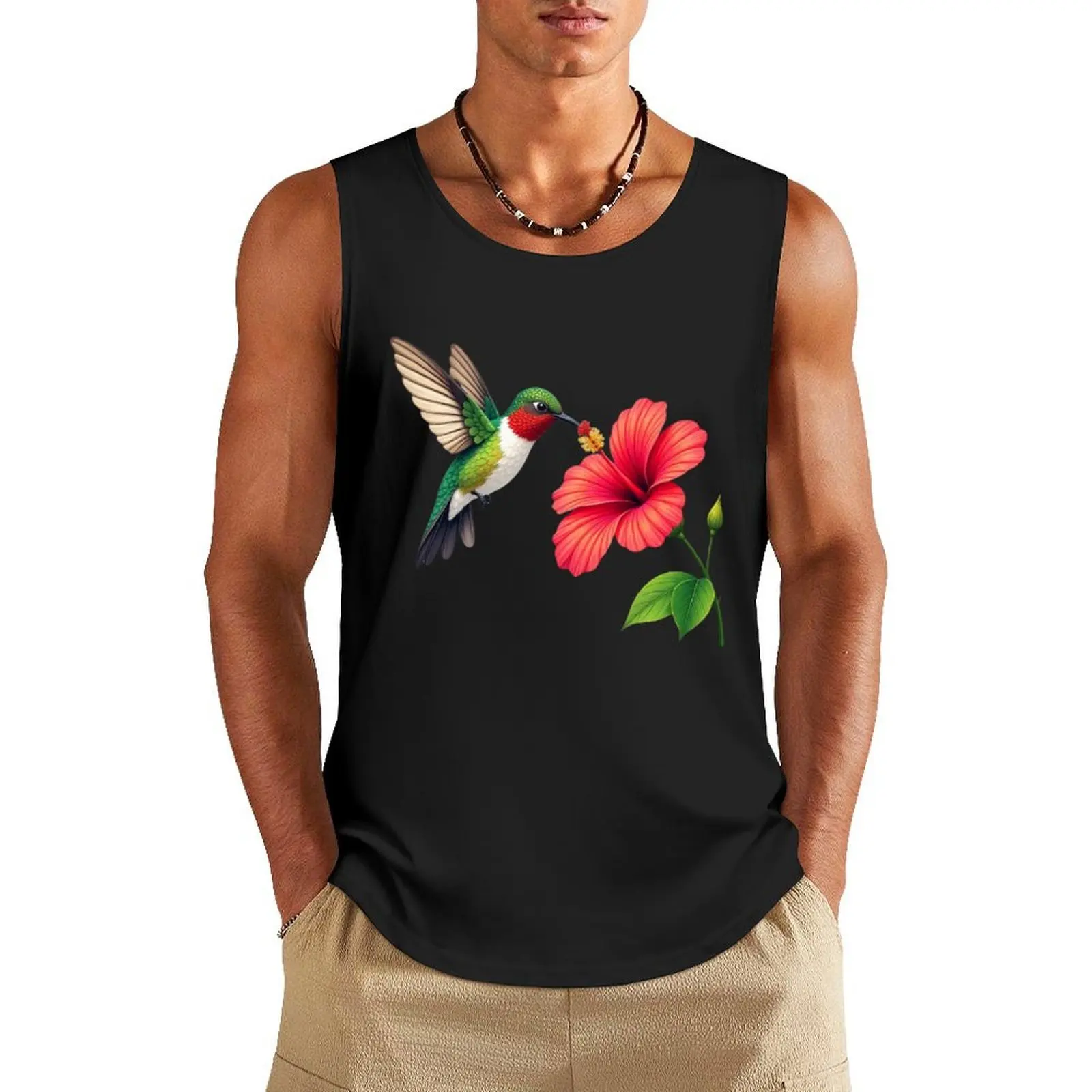 

playful humming bird classic tshirt Tank Top t shirt gym anime gym sleeveless gym shirt man fitness bodybuilding man
