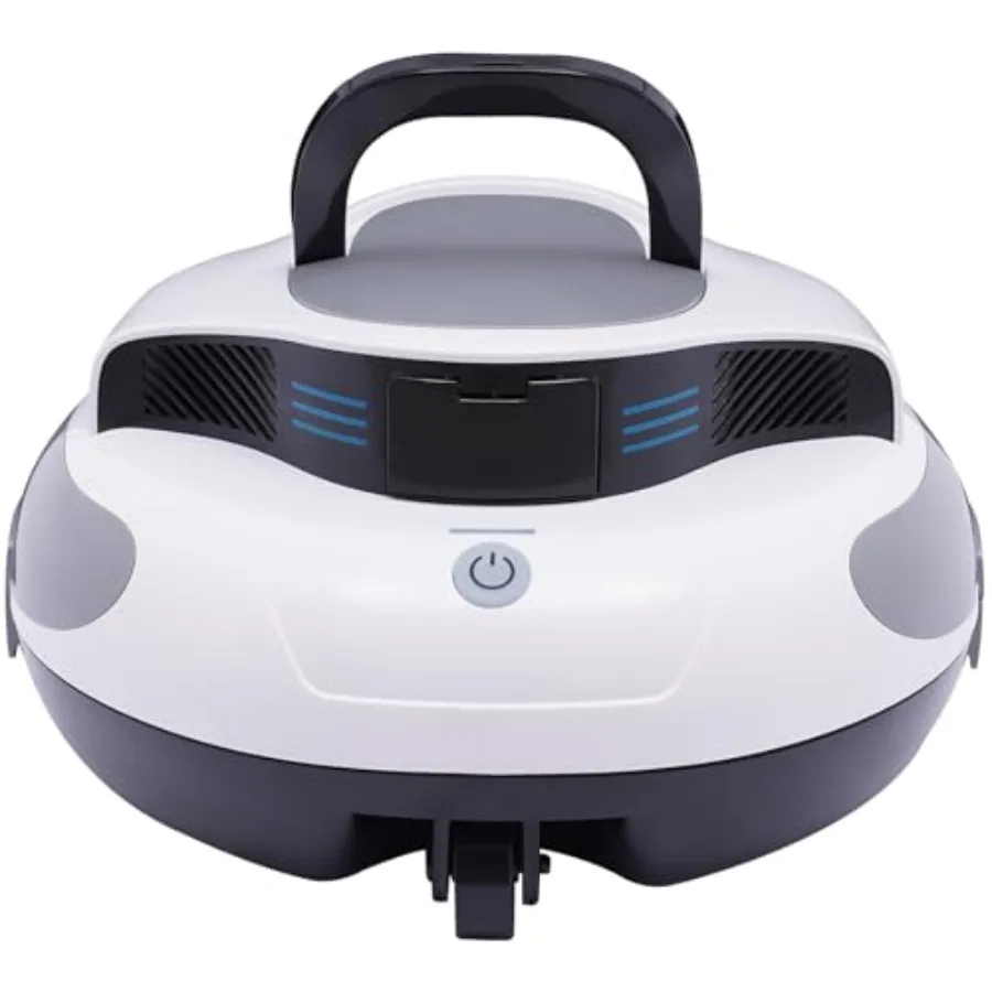 

Portable Robotic Cordless Pool Vacuum Cleaner with Dual Brushless Motors and 75min Runtime Ideal for Inground Flat Pools up to