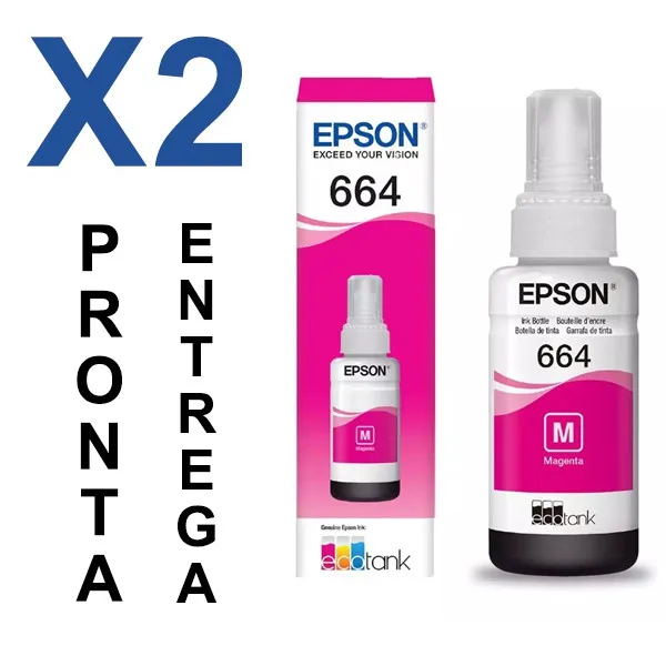 2 Refill 664 Ink Magenta T664320 Original