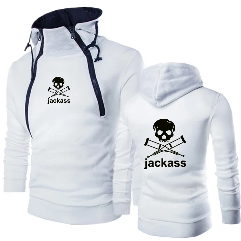 2024 New Jackass Forever Logo Printed Custom Made Cotton Warm Men Zipper Pullover Hoodie Casual Popular Hooded Man Sportswear