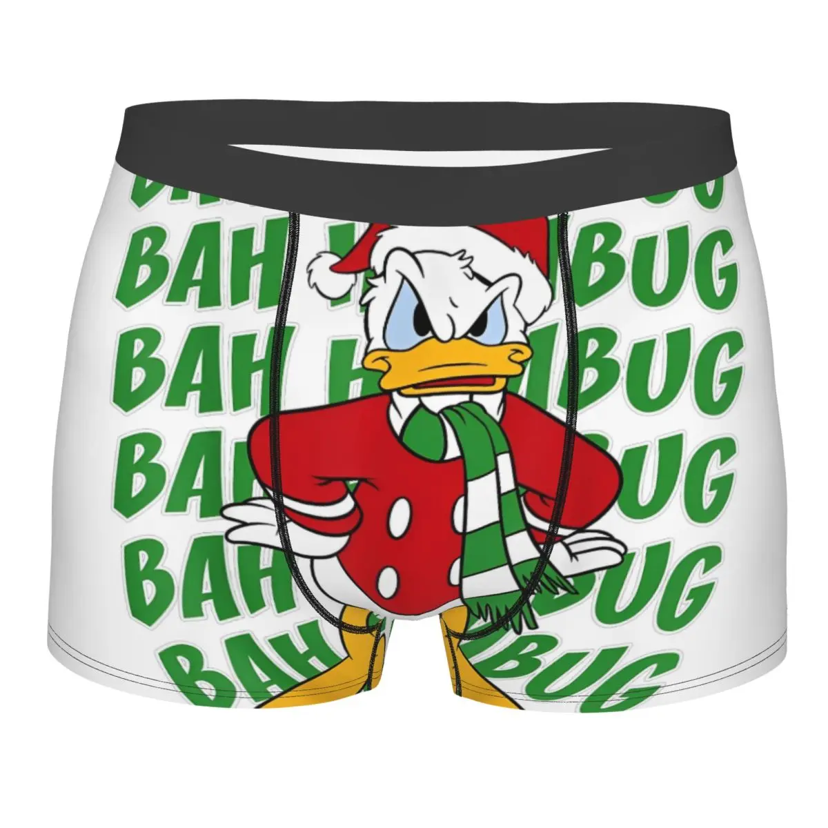 

Новинка, боксеры «Дональд Дак Бах», рождественские шорты, трусы, мужское длинное нижнее белье, трусы из полиэстера для мужчин, большие размеры