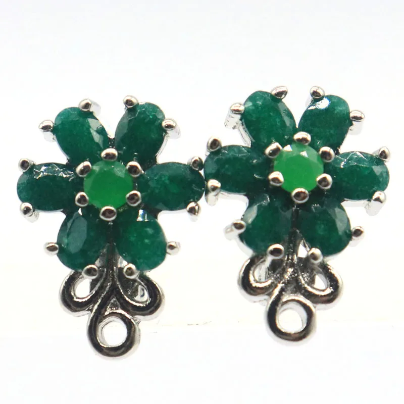 Buy 4 Get 1 Free 16x11mm Highly Recommend Real Green Emerald Peridot Pink Tourmaline London Blue Topaz CZ Silver Earring