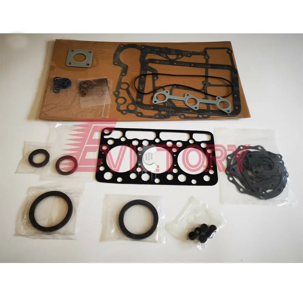 for Kubota excavator D750 rebuild kit overhaul gasket + piston & ring set