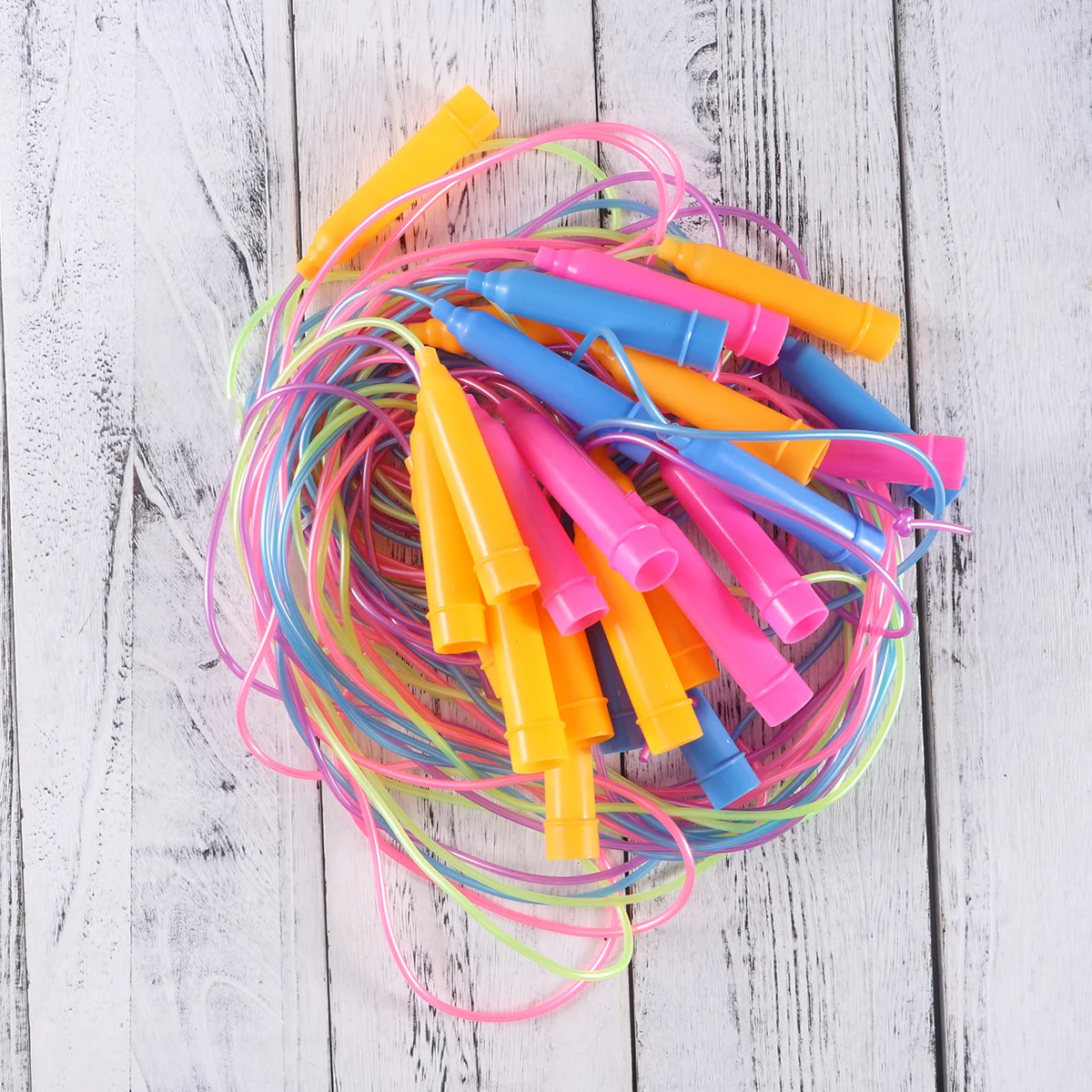 12 PCS Wood Jump Rope Jumping Exercise Ropes for Fitness Kids Elasticity Skipping