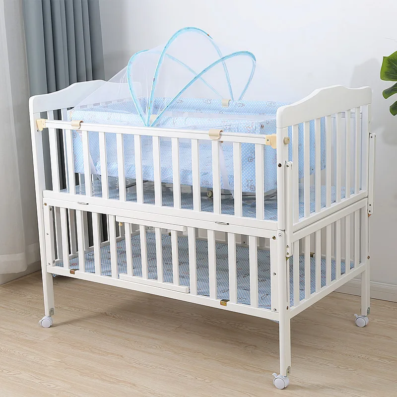 Berceau de bébé moderne, lit d\'enfant, lit d\'épissage pour enfants, lit de bébé, petit lit de berceau