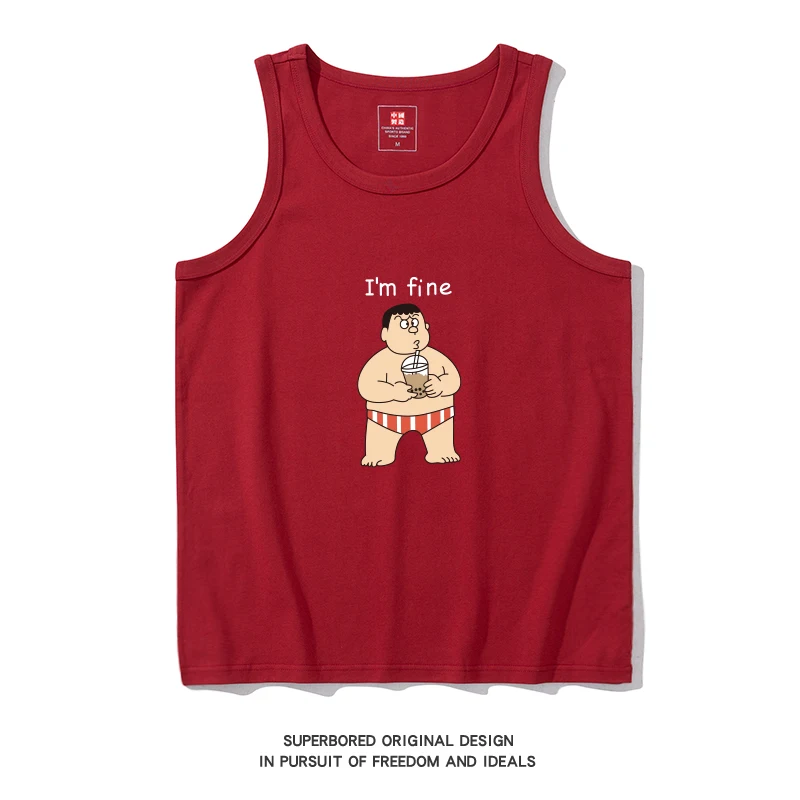 Chinese Retro Style Tank Tops, Fashionable Gym Sleeveless Singlet Men\'s Oversize Cotton Undershirt Vest S M L XL 2XL 3XL 4XL