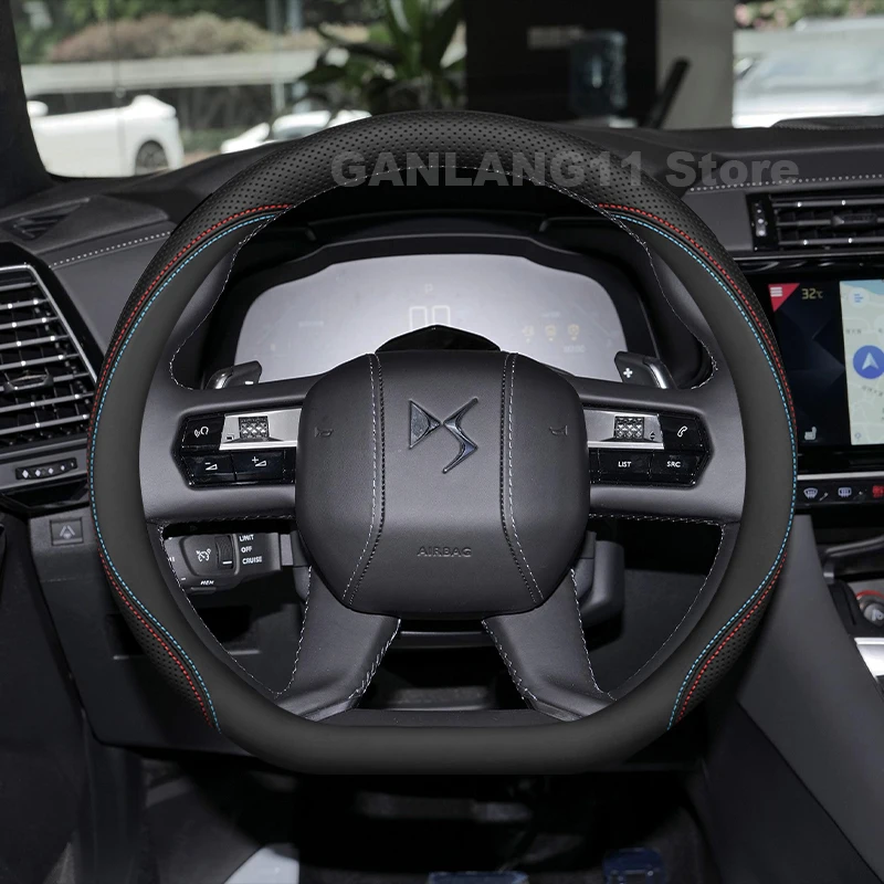 

Ultra Thin Car Steering Wheel Cover For DS 7 Crossback 2018-2022 Leather wear-resistant Auto Steering Wheel DS 7 Accessories