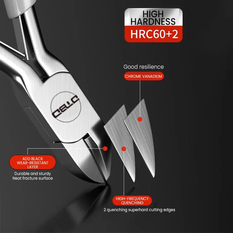 Set di pinze per rilegatura a filo a bocca piatta mini a punta senza denti con ago esteso, bocca obliqua