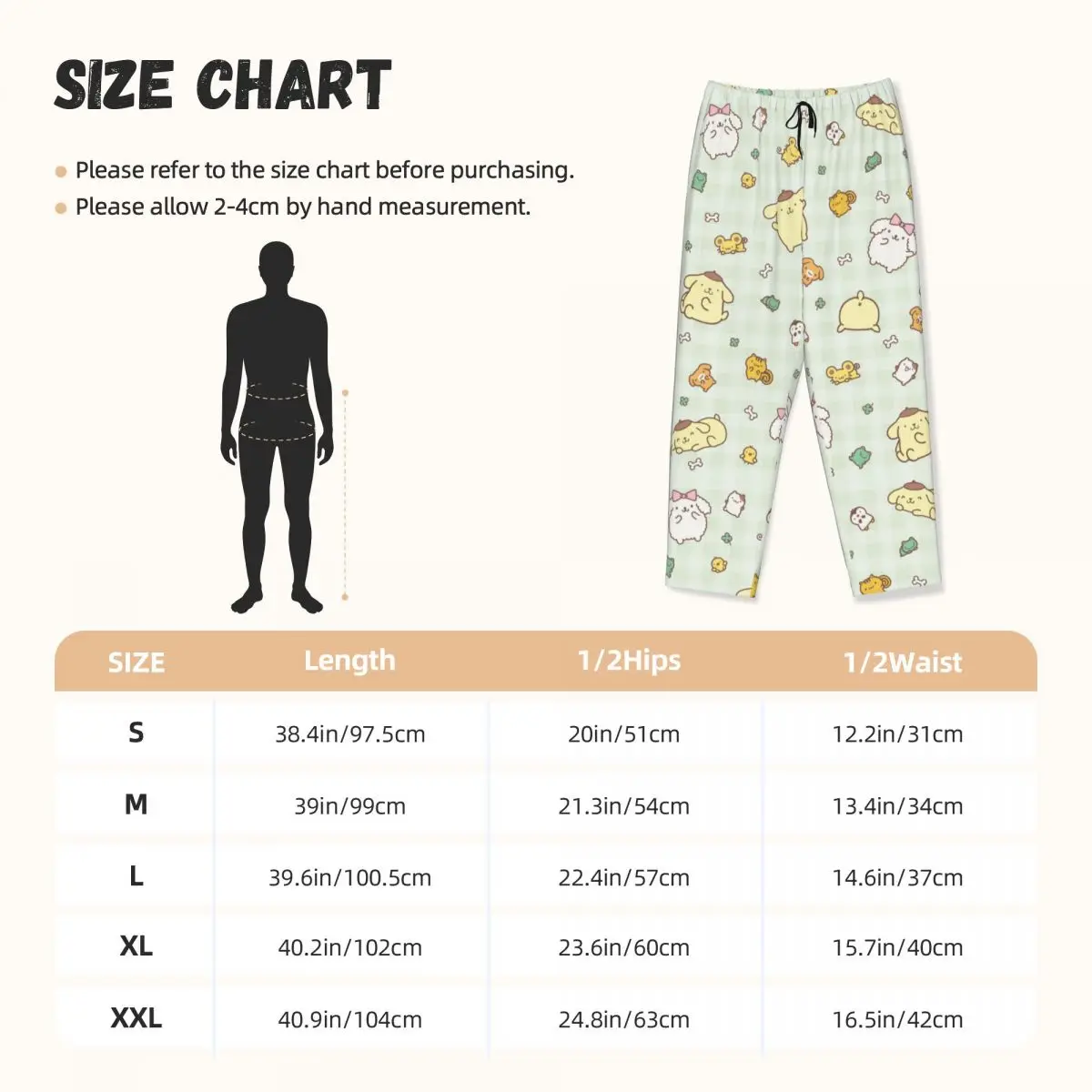 Women\'s Sanrio Apparel Pompompurin Pajama Pants for Home Casual Househould Hello Kitty Kuromi Trousers Gifts for Girls Fans