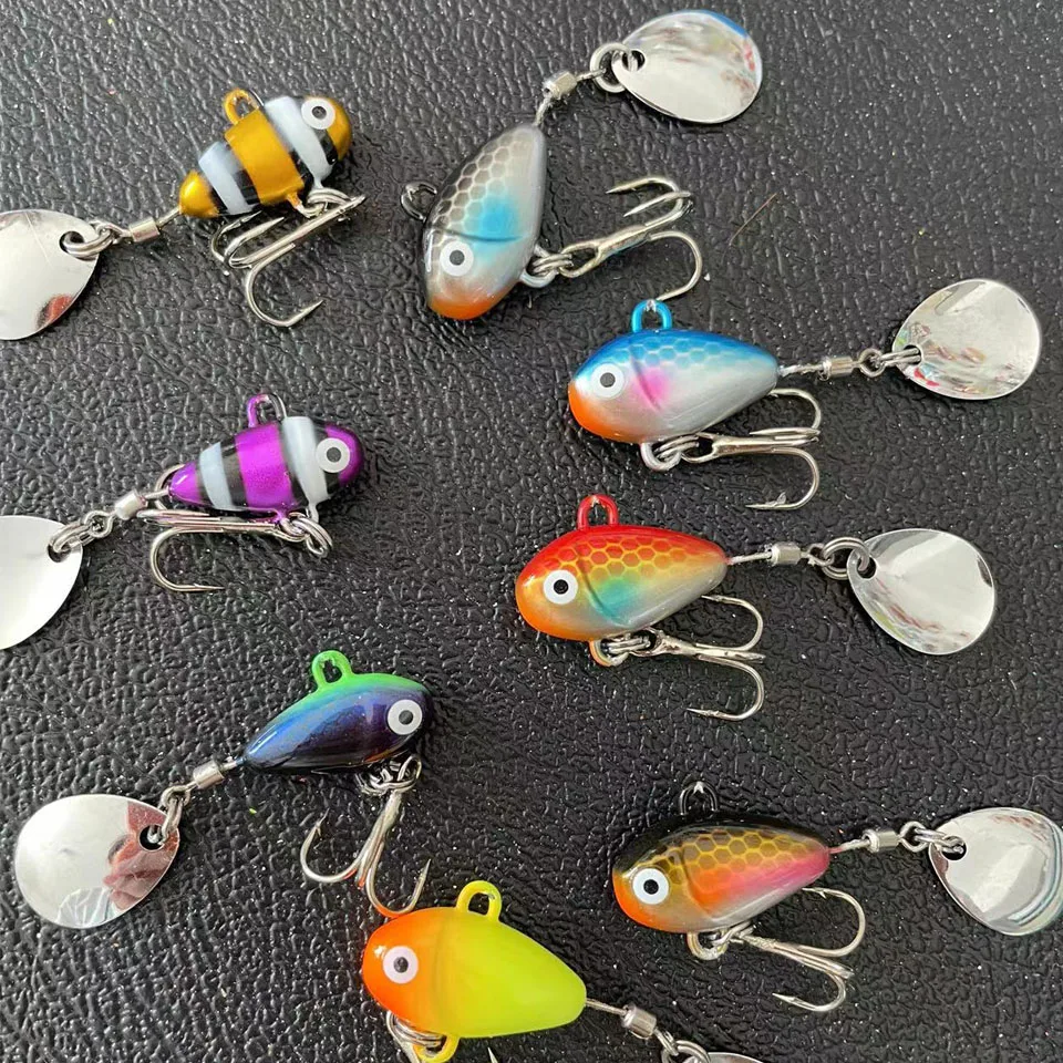 WALK FISH-Señuelos de Pesca con vibración, cebo Artificial de Metal Vib, Swimbait giratorio, accesorios de pesca de carpa marina, 10g/2,1 cm