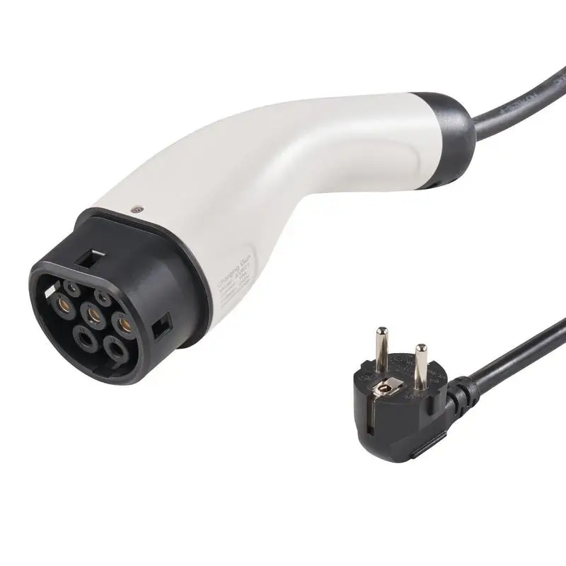 Câble de charge portable pour véhicule électrique Type 2, 8,6 m, 16 A, monophasé, 3,68 kW, avec prise CEE 7/7 pour garage, parking, abri de voiture
