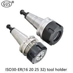 GUS High precision ISO30 Tool Holder ER16 ER20 ER25 ER32 collet for milling G2.5 30000rpm Engraver spindle CNC metal lathe tools