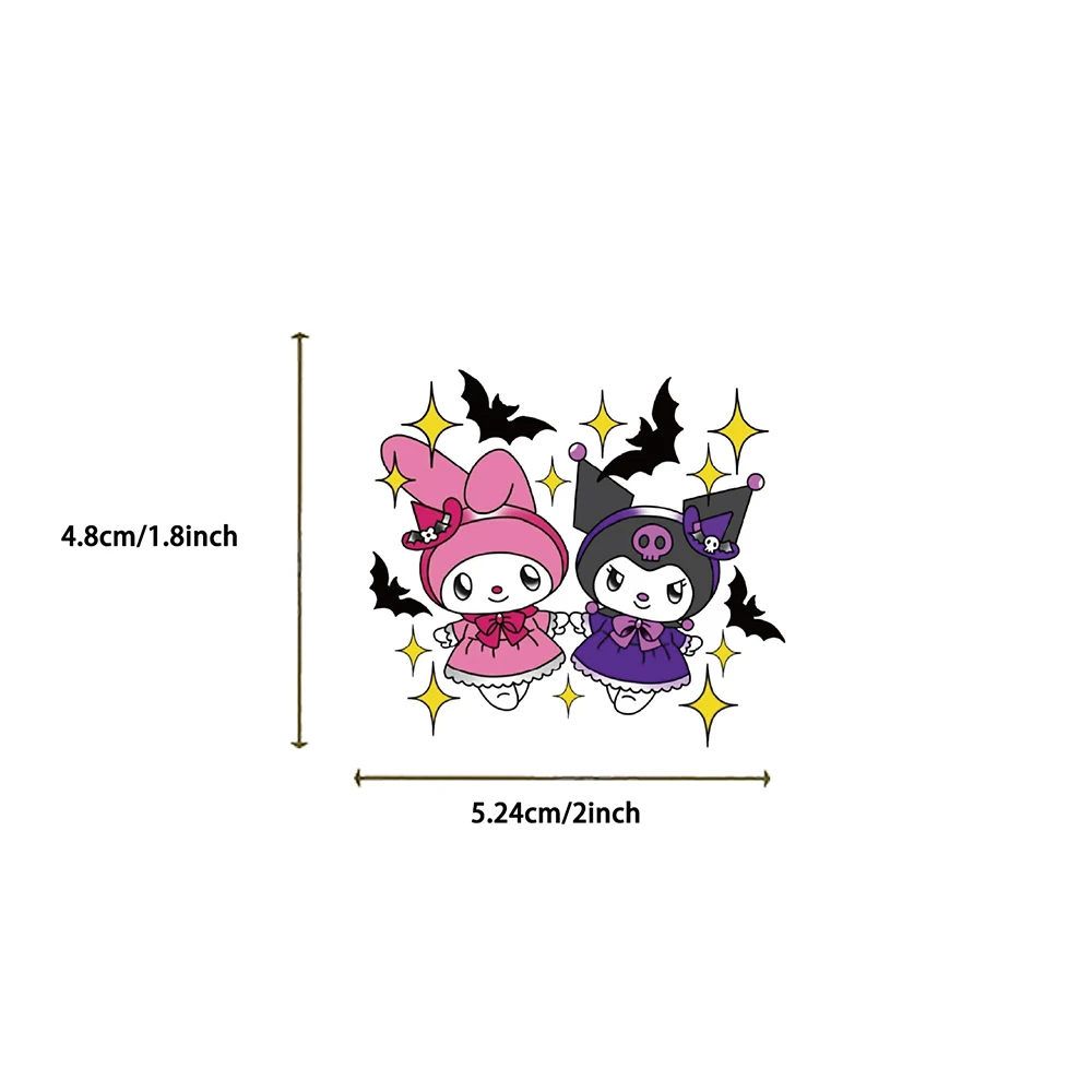 52PCS Halloween Graffiti Stickers Cute Sanrio Sticker Luggage Laptop Phone Car Bike Cartoon Decals Helllo Kitty Kuromi Toy