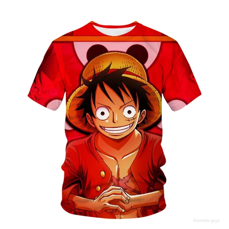 Sommer-T-Shirt für Kinder, einteilig, niedlicher Tony Tony Chopper-Charakter-Druck, weich, kurzärmelig, lässig, für den täglichen Gebrauch, Oberteile für Herren
