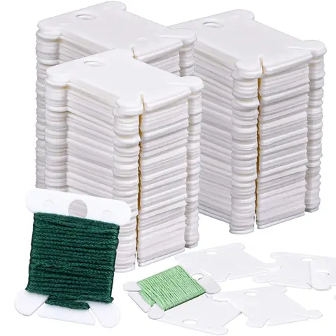 Bobines de fil à broder en plastique, organisateur de fil à broder pour fil de point de croix, enrouleur de bobine pour le stockage de fil à coudre, bricolage