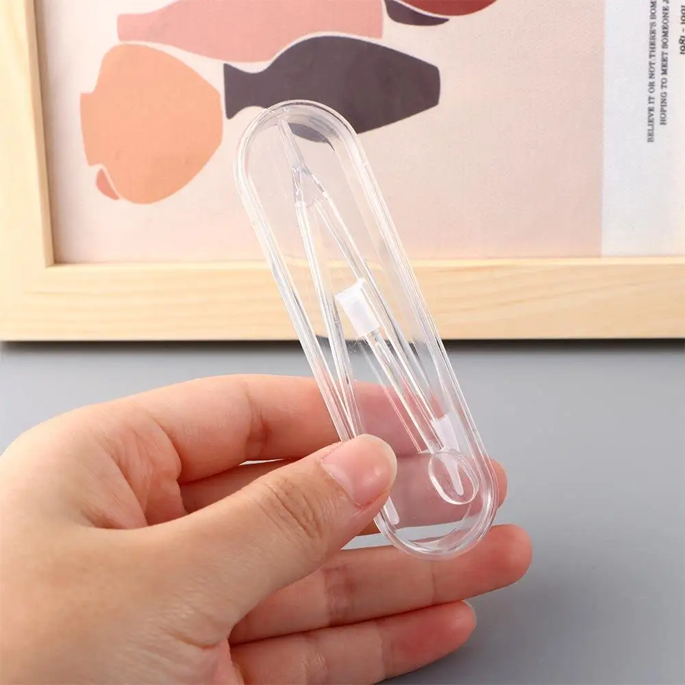 Plastic Large Independent shell Transparent Beauty tools Tweezers Contact lens clip Suction stick