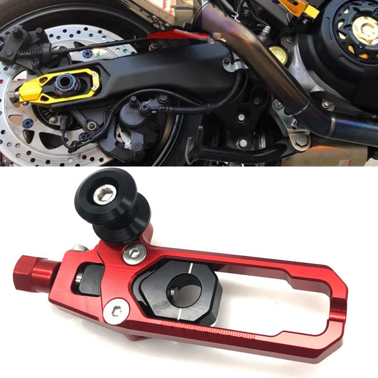 

For YAMAHA MT-15 XSR-155 R15-V3 Motorcycle Chain Adjuster Swingarm Spools Sliders