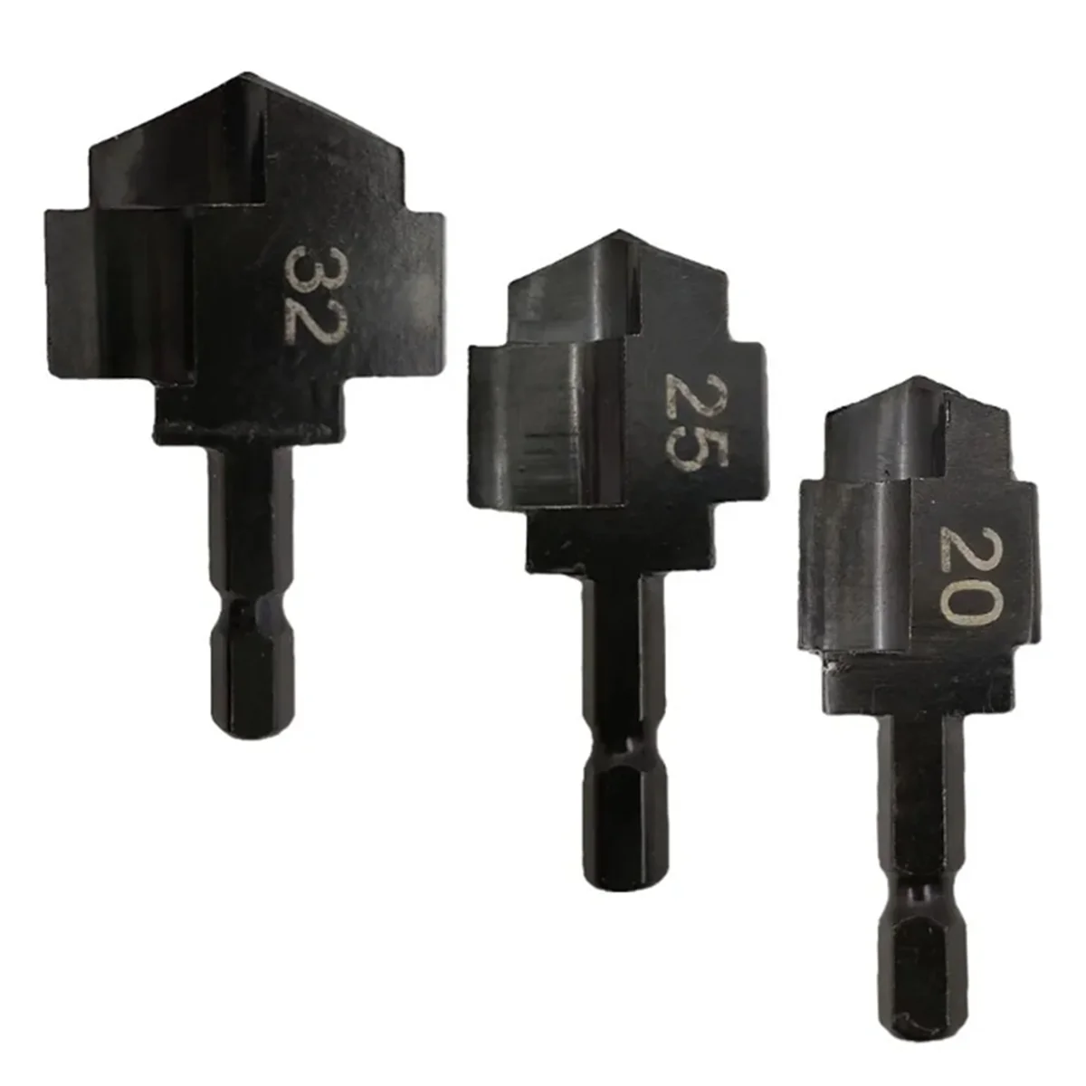 A34R 3Pcs PPR Lifting Stepped Drill Bit Water Pipe Connection Tool 20/25/32 for Plumber Water Pipe Puncher Drill Bit