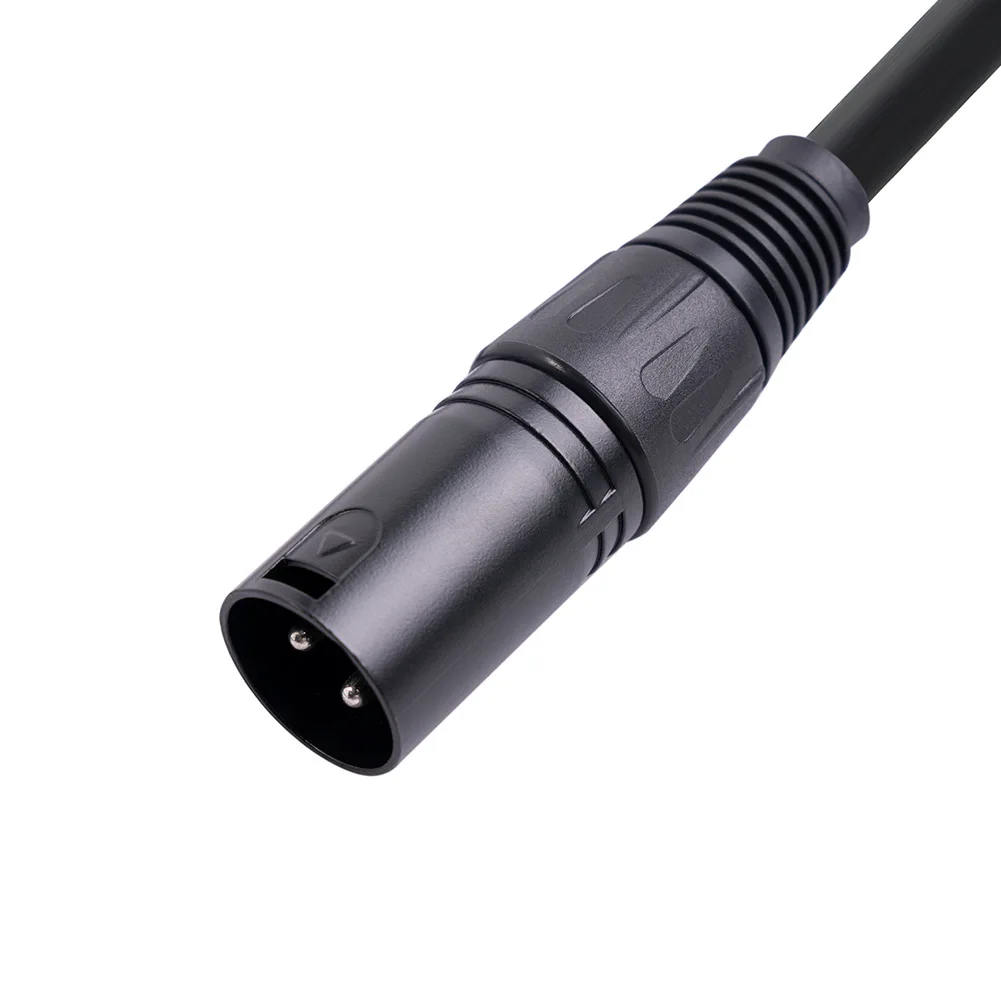 

Male To Dual Female Mic Cable 3-Pin Black For Mixers For Amplifiers For Crossovers High Quality 100% Brand New
