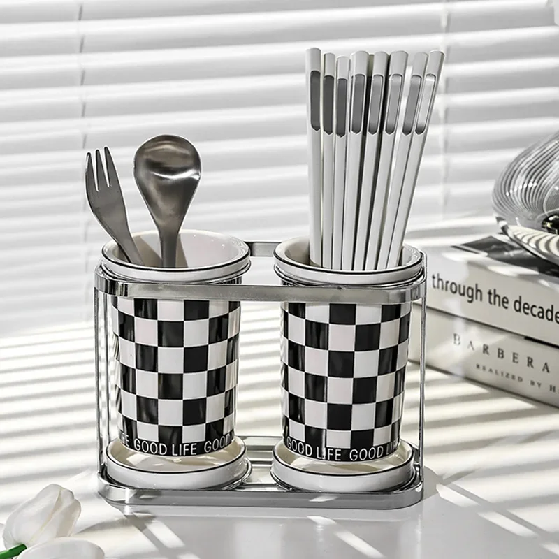 

Light Luxury Kitchen Utensil Holder, High-Class Chopsticks Organizer, Draining Spoon Rack, Elegant Kitchen Accessory